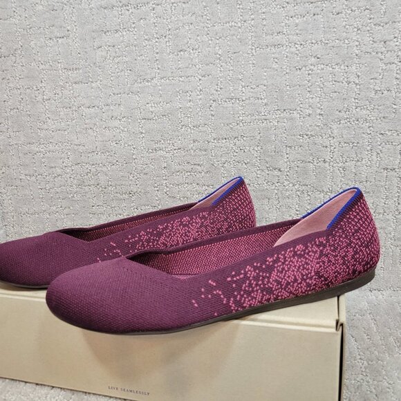 Rothy’s The Flat Womens Size US 9.5 Fig Python Round Toe Slip On Ballet Flat - Picture 7 of 11